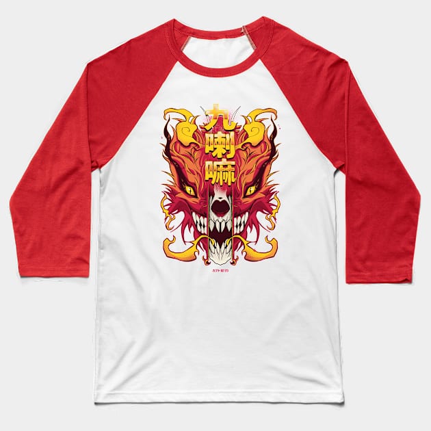 Skull Kurama Baseball T-Shirt by Kabuto_Store